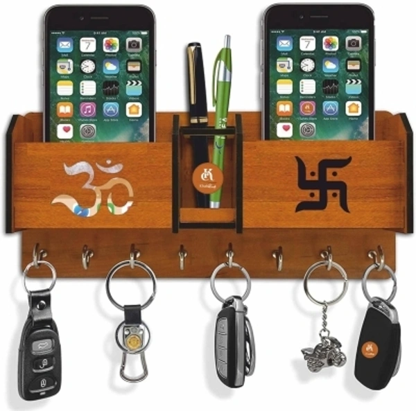 Khatu Crafts Om Swastik Key holder for home / office / kitchen / key holders / key holder for wall / key holder