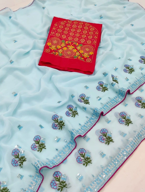 NEW EXCLUSIVE   SEQUENCE WORK SAREE