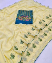 Shree Nakoda Enterprise NEW EXCLUSIVE SEQUENCE WORK SAREE - A1