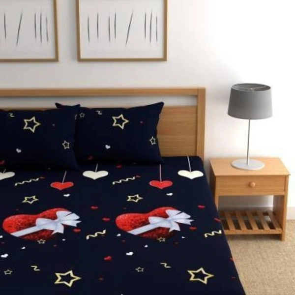 137 TC Microfiber King 3D Printed BedsheetColor: Blue, Red dilSize: Double, KingSales Package - Double