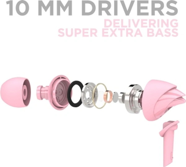 Boat boAt BassHeads 100 Wired HeadsetColor: Black, Furious Red, Mint Orange, Taffy Pink, WhiteWith Mic:YesConnector type: 3.5 mmHawk-inspired designIn-line MicrophoneIntegrated Multifunction Control7 Days Replacement Policy, No questions asked.