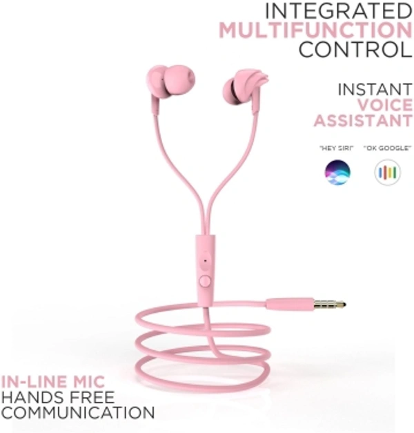 Boat boAt BassHeads 100 Wired HeadsetColor: Black, Furious Red, Mint Orange, Taffy Pink, WhiteWith Mic:YesConnector type: 3.5 mmHawk-inspired designIn-line MicrophoneIntegrated Multifunction Control7 Days Replacement Policy, No questions asked.