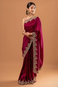 π° *Saree :- Heavy Black Rangoli With Beautiful Embroidery Sequance + Zari In Border Cut Work And Rivet Work*π° *Blouse :- Heavy Satin Silk With Embroidery Thread + Zari + Sequance Work*π _*Blouse Unstitched*_ * *Once Give Opportunity, Coustomer Satisfaction Is Our Goal*
