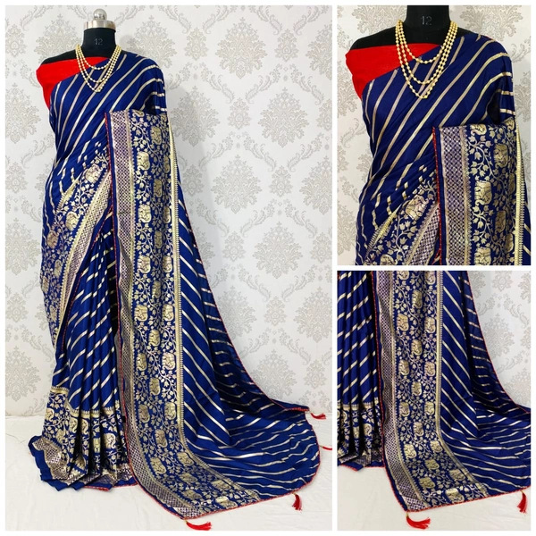 *Catlouge - savita*🌹 *👉New Lunching dola Lehriya saree*👉 *Fabric = Details:HEAVY DOLA SILK WITH LEHRIYA PRints with STYLISH LOOK pallu Latkan*👉NICE COLOUR MATCHING👉 *BLOUSE : Banglory* 👉*👉Book fast👉Full set ready👉Single also👉Ready stock