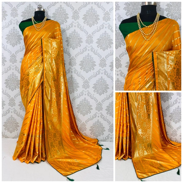 *Catlouge - savita*🌹 *👉New Lunching dola Lehriya saree*👉 *Fabric = Details:HEAVY DOLA SILK WITH LEHRIYA PRints with STYLISH LOOK pallu Latkan*👉NICE COLOUR MATCHING👉 *BLOUSE : Banglory* 👉*👉Book fast👉Full set ready👉Single also👉Ready stock