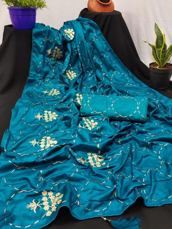 *we launching back to back Superhit collection**NAKODA MADHURI* *👉orignal dolla  SAREES wITH traditional multi stich embroidery work  with piping  n latkans  pallu*❣️❣️*👉Blouse=  Unstiched BANGLORY SATIN with embroidery blouse* *👉PUT IN YOUR STAUTS DEFINITELY YOU GET ORDERS*😍 .... NO LESS For anyone*   *👉UNBEATABLE PRICES GRAB SOON belive only original dont g