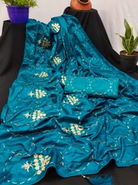 *we launching back to back Superhit collection**NAKODA MADHURI* *👉orignal dolla SAREES wITH traditional multi stich embroidery work with piping n latkans pallu*❣️❣️*👉Blouse= Unstiched BANGLORY SATIN with embroidery blouse* *👉PUT IN YOUR STAUTS DEFINITELY YOU GET ORDERS*😍 .... NO LESS For anyone* *👉UNBEATABLE PRICES GRAB SOON belive only original dont g - A