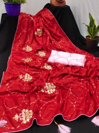 *we launching back to back Superhit collection**NAKODA MADHURI* *👉orignal dolla SAREES wITH traditional multi stich embroidery work with piping n latkans pallu*❣️❣️*👉Blouse= Unstiched BANGLORY SATIN with embroidery blouse* *👉PUT IN YOUR STAUTS DEFINITELY YOU GET ORDERS*😍 .... NO LESS For anyone* *👉UNBEATABLE PRICES GRAB SOON belive only original dont g - A