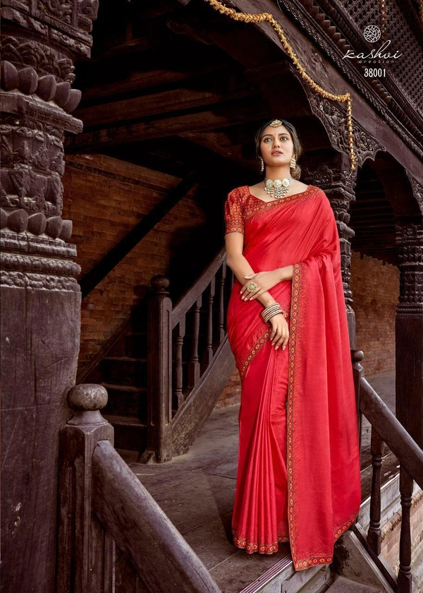 *New Catalogue Launch....*▶️ *Brand- LT Fabrics(Nakoda Kashvi)*▶️**CATLOGUE* - *Sangam*▶️**Fabric * *- HEVVY VICHITRA SILK ** Stone Work With Blouse 👚 *▶️ 👉Book Fast👉Ready Stock*😍We always trust in Quality😍*