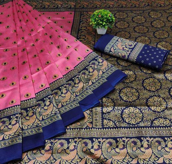 Catalog Name:*Alisha Ensemble Sarees*Saree Fabric: Cotton SilkBlouse: Running BlouseBlouse Fabric: Cotton SilkPattern: PrintedBlouse Pattern: PrintedNet Quantity (N): SingleSizes: Free Size (Saree Length Size: 5.2 m, Blouse Length Size: 0.8 m) Dispatch: 2-3 Days*Proof of Safe Delivery! Click to know on Safety Standards of Delivery Partners- https://ltl.sh/y_nZrAV3