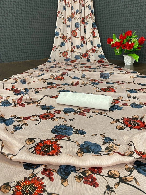 π *Georgette With Beautiful Digital Printed Saree*π *Banglory Silk In Contrast Colour Blouse*π _*Blouse Unstitched*_ πΈ πΈπ§π» *Once Give Opportunity, Coustomer Satisfaction Is Our Goal*