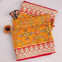 π§΅ *SAREE :- Heavy Vichitra Silk With Beautiful Patola Digital Print And Embroidery Gota Patti + Sequence On Border Work*π§΅ *BLOUSE :- Banglory Silk With Same As Saree Border Design On Blouse Sleeves Work*π¨ _*NOTE :- Blouse Unstitched*_ * πΈπ§π» *Once Give Opportunity, Coustomer Satisfaction Is Our Goal* - 2