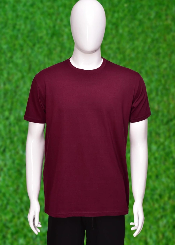 *Human Sparsh Men’s Round Neck T-Shirt – Wine *Power, Elegance and Sophistication is what you’ll feel when Black is worn. It would show how deep and serious the feelings and thoughts are.Whether you wear it with Jeans or Track Pants, you’ll look great with it.It’s made up of 180 gsm 100% Bio-Washed Cotton fabric with the most durable stitching to make sure it lasts long without los