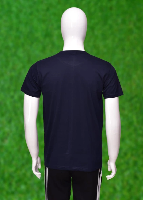 *Human Sparsh Men’s Round Neck T-Shirt –blue Power, Elegance and Sophistication is what you’ll feel when Black is worn. It would show how deep and serious the feelings and thoughts are.Whether you wear it with Jeans or Track Pants, you’ll look great with it.It’s made up of 180 gsm 100% Bio-Washed Cotton fabric with the most durable stitching to make sure it lasts long without los