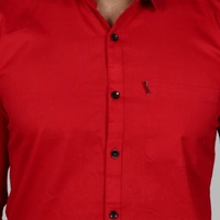 Liza Martin Men Solid Casual Red ShirtColor: Blue, Cream, Light Blue, Light Green, Maroon, RedSize: M, L, XL, XXLFabric: Cotton BlendRegular Fit, Full SleeveCollar Type: SlimPattern: SolidSet of 110 Days Return Policy, No questions asked. - Xl