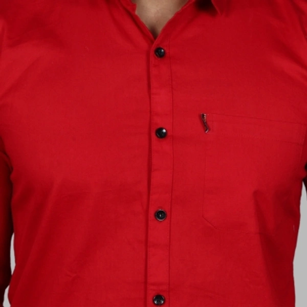Liza Martin Men Solid Casual Red ShirtColor: Blue, Cream, Light Blue, Light Green, Maroon, RedSize: M, L, XL, XXLFabric: Cotton BlendRegular Fit, Full SleeveCollar Type: SlimPattern: SolidSet of 110 Days Return Policy, No questions asked. - Xl