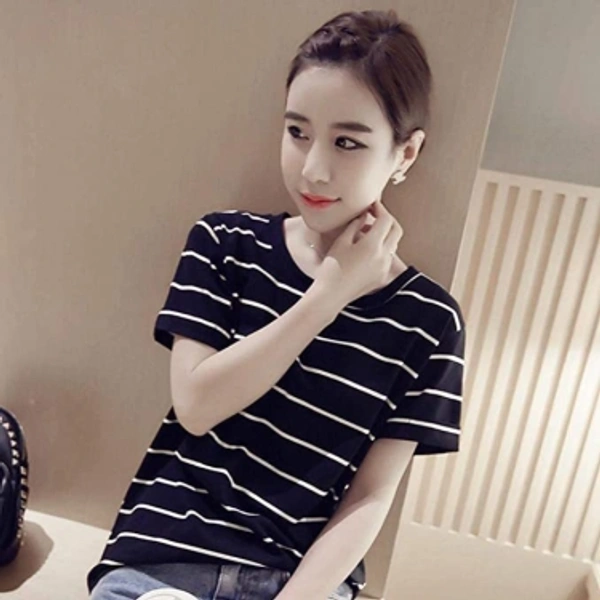 Printed Women Blue T-ShirtColor: Blue, WhiteSize: S, M, L, XLColor :BlueType :Round NeckSleeve :Half SleeveFit :RegularFabric :Cotton BlendStyle Code :727271Neck Type :Round Neck7 Days Return Policy, No questions asked. - Black, Xl