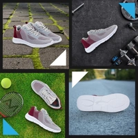 Asian asian Delta-14 sports shoes for men | Latest Stylish Casual sport shoes for men | running shoes for boys | Lace up Lightweight grey shoes for running, walking, gym, trekking, hiking & party Running Shoes For MenColour: Grey, Maroon1.2 inch Heel HeightOuter Material: FabricInner Material: Soft breathable fabric lining which prevents sweatingClosure: Lace-UpsPattern: Mesh10 Days Retu - 7