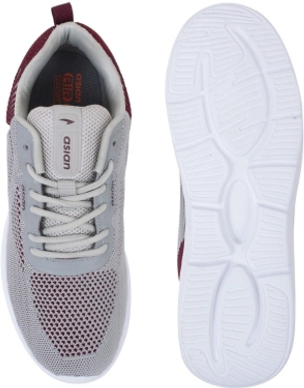 Asian asian Delta-14 sports shoes for men | Latest Stylish Casual sport shoes for men | running shoes for boys | Lace up Lightweight grey shoes for running, walking, gym, trekking, hiking & party Running Shoes For MenColour: Grey, Maroon1.2 inch Heel HeightOuter Material: FabricInner Material: Soft breathable fabric lining which prevents sweatingClosure: Lace-UpsPattern: Mesh10 Days Retu - 9
