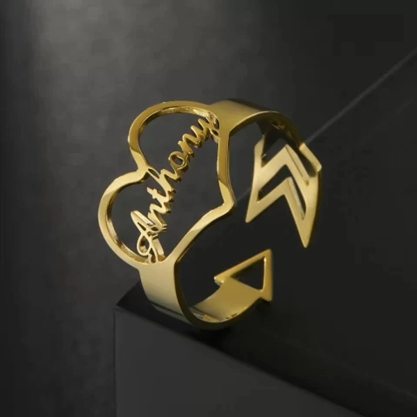 Stylish Name Ring - 1