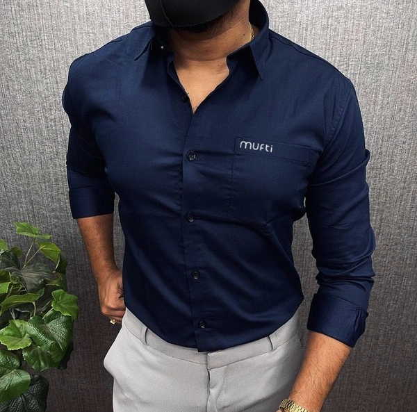 Mufti Plane Shirt For Men - Xl