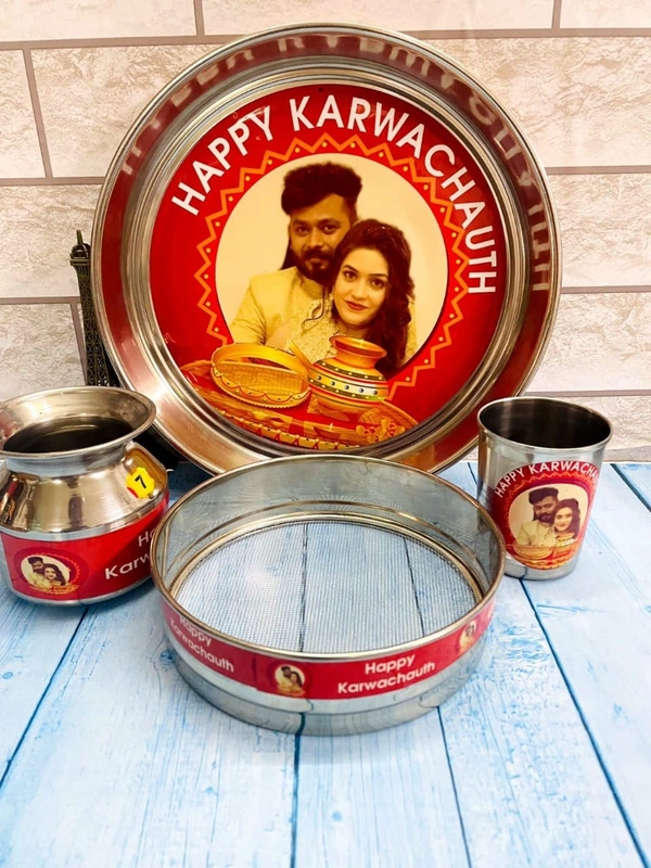 Karwachath Photo Thali Set