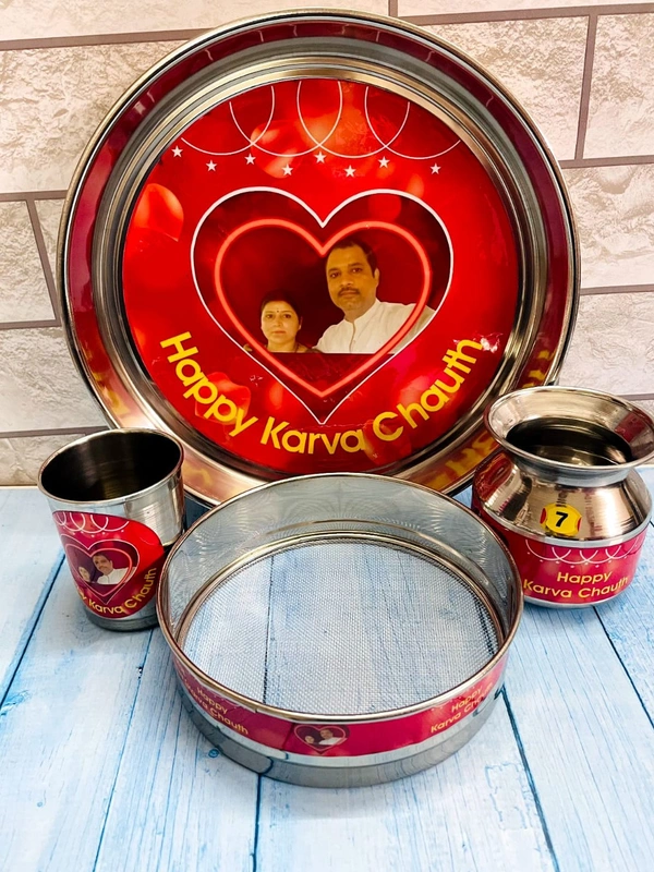 Karwachath Photo Thali Set - 4