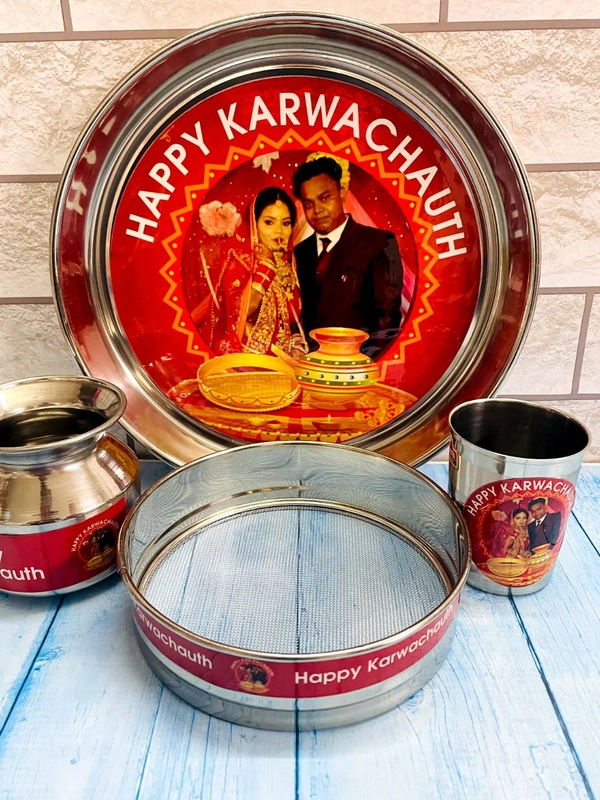 Karwachath Photo Thali Set - 12