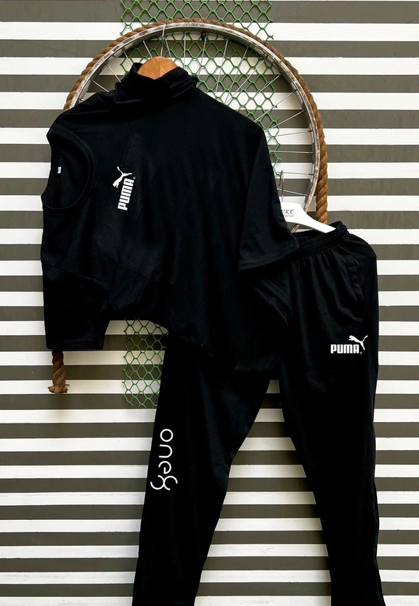 Jf Puma Tshirts + Lowar Combo - Jf, L