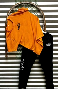 Jf Puma Tshirts + Lowar Combo - Jf, Xl