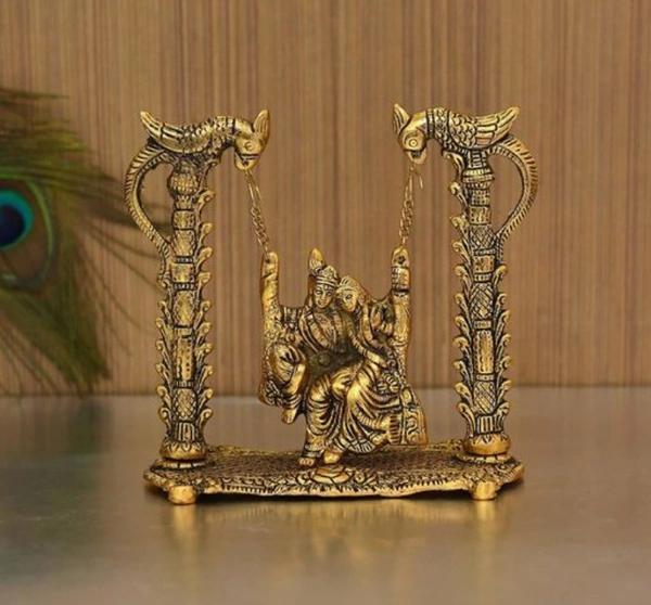 *Radha Krishna Sitting On Jhula*