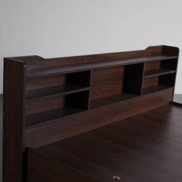 Engineered Wood Queen Box Bed  -  Engineered Wood,  Chestnut Dark, Width 163 cm Height 80 cm Depth 218 cm, TC110, 5,  Cancellation NOT allowed for this product after 24 hrs of order booking.,  95 kg, ., ✅