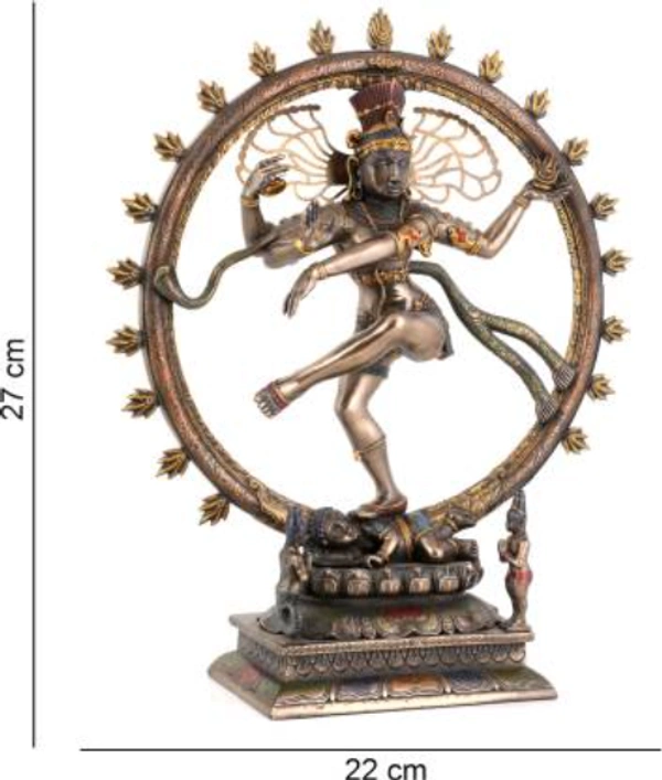 Antiques Nirmala Brass Natraj Statue - Brass, 22 cm x 26 cm x 6 cm, TC113, 5, Suitable For: Table, 745 g, ✅, ✅, ✅