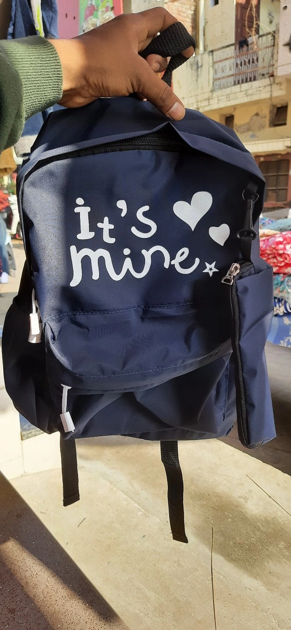 GIRLS STYLISH BAGPACK - NAVEY BLUE, FREE SIZE