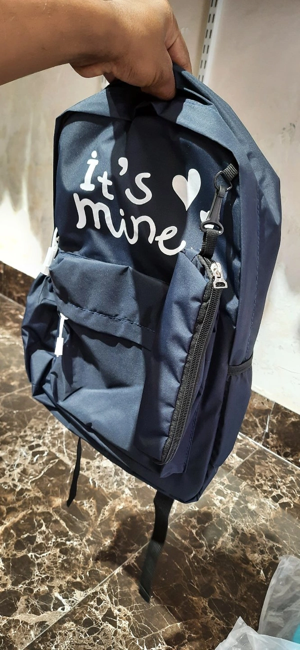 GIRLS STYLISH BAGPACK - NAVEY BLUE, FREE SIZE