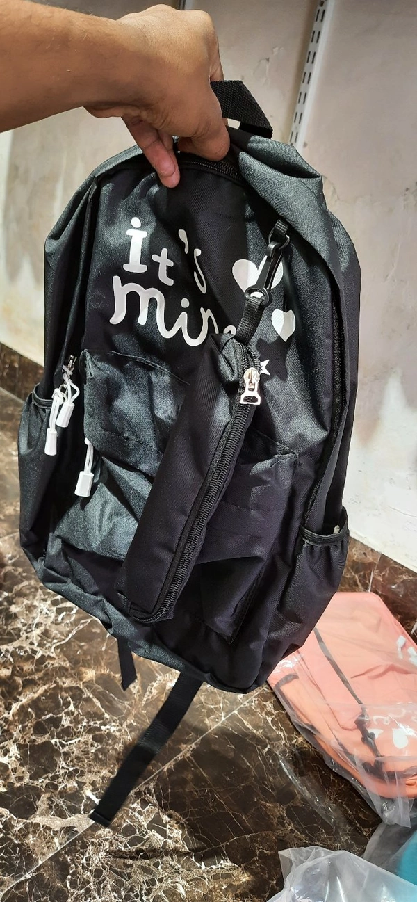 GIRLS STYLISH BAGPACK - BLACK, FREE