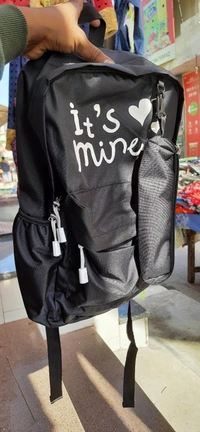 GIRLS STYLISH BAGPACK - BLACK, FREE