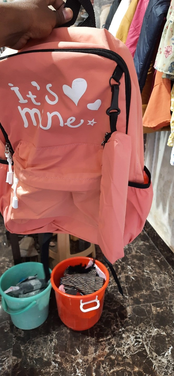 GIRLS STYLISH BAGPACK - BABY PINK, FREE SIZE