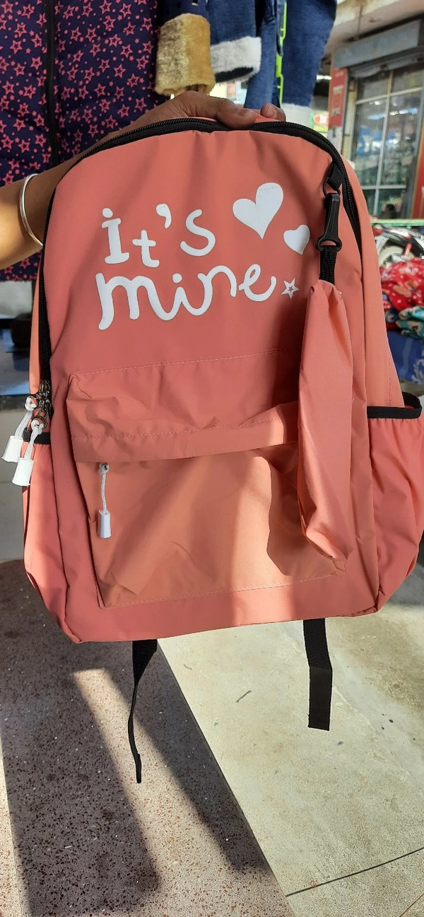 GIRLS STYLISH BAGPACK - BABY PINK, FREE SIZE