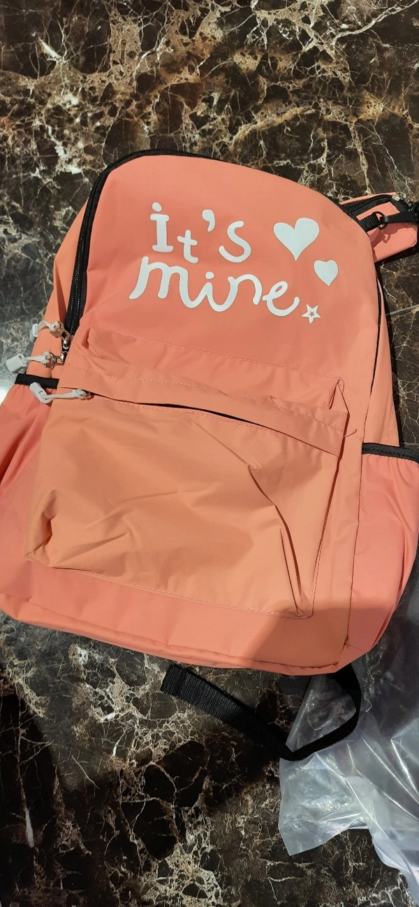 GIRLS STYLISH BAGPACK - BABY PINK, FREE SIZE