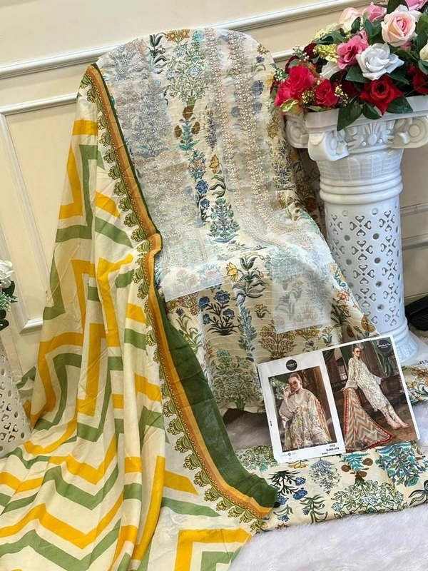 Mehboob Tex Hit Designs of Mariab Mprint Spring Summer BY Mehbbob tex - White Rock