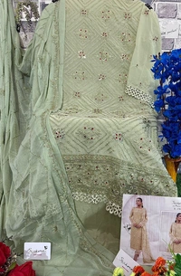 Serine Semi Stitched Pakistani Suit - Kangaroo