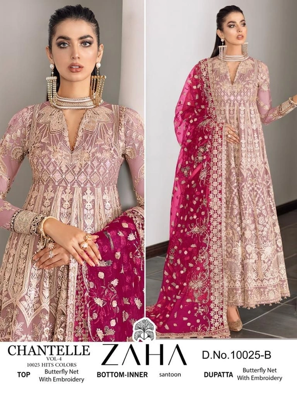 ZAHA Launching Exclusive ZAHA  Collection - Wine Berry, Semi Stitched