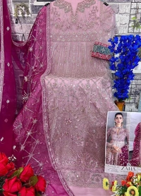ZAHA Launching Exclusive ZAHA  Collection - Wine Berry, Semi Stitched