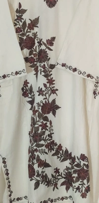 Kashmiri Aari Work Pheran  - Half and Half, Length 44, Free Size