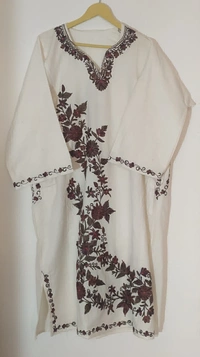 Kashmiri Aari Work Pheran  - Half and Half, Length 44, Free Size