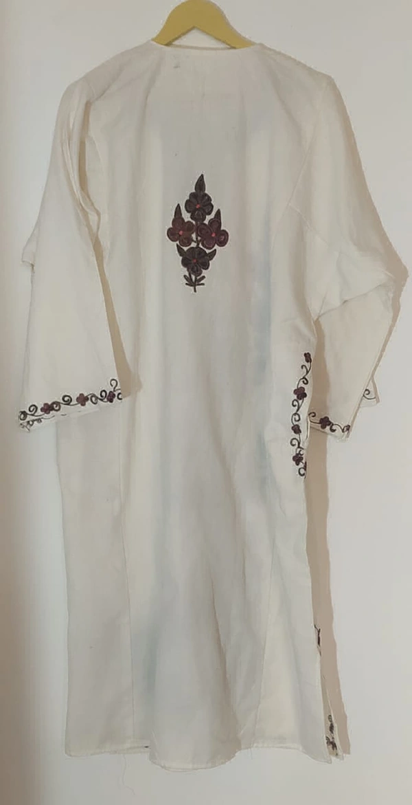 Kashmiri Aari Work Pheran  - Half and Half, Length 44, Free Size