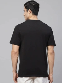 Solid men Round Neck T-Shirt Men and Women Round Neck Half Sleeve Fit Regular Pure Cotton - XL