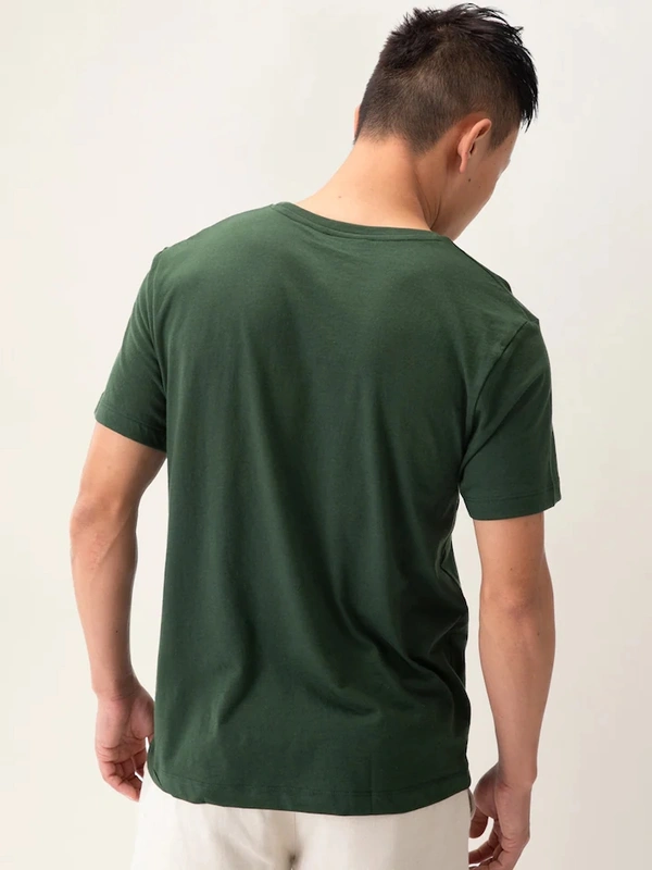 Fambruh Men tshirt Solid Round Neck Regular Sleeves  T-shirt - XL
