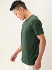 Fambruh Men tshirt Solid Round Neck Regular Sleeves  T-shirt - XL